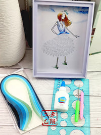 Quilling Art DIY Material Kit with Tools for Chinese Style Craft Projects