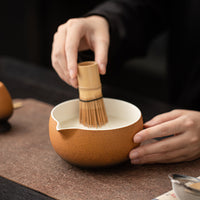 Matcha Tea Ceremony Set with Ceramic Bowl, Whisk, Stand, and Scoop