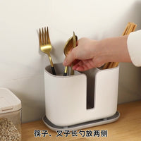 Multifunctional Kitchen Utensil Holder with Drainer for Chopsticks and Cutlery