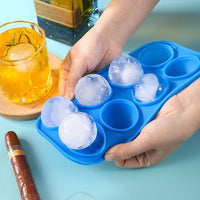 8-Cavity Silicone Ice Cube Tray with Lid for Whiskey and Cocktails, Large Capacity Ice Ball Maker