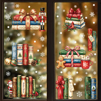 Christmas Snowflake Window Clings PVC Static Stickers for Holiday Party Home Decor