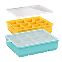 Silicone Ice Cube Tray with Lid, Easy-Release Freezer Mold for Home Use