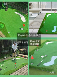 Indoor Golf Putting Green Practice Mat with Multi-Speed Options for Home and Office