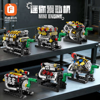 Mini Engine Building Blocks Set - DIY Creative Assembly Toy for Boys