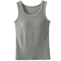 Women's Double-Sided Brushed Fleece Thermal Vest with Built-in Bra for Autumn/Winter