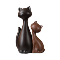 Vintage Cat Couple Figurines for Home Decor, Mid-Century Style Entrance Living Room TV Cabinet Wine Cabinet Ornaments