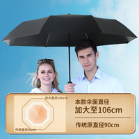 Oversized Double Automatic Umbrella 24-Rib Windproof UV Protection UPF 50+ for Sun and Rain