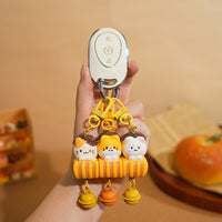 Leopard Cat Magnetic Buckle Backpack Charm Car Resin Hanging Ornament