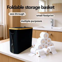 Waterproof Fabric Toilet Paper Storage Basket Dustproof Tissue Holder for Bathroom