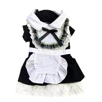 Pet Maid Cosplay Costume Dress with Headband for Cats and Dogs
