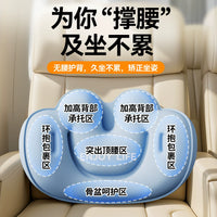 Inflatable Lumbar Support Pillow for Travel, Portable U-Shaped Neck Pillow for Airplanes and High-Speed Trains