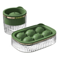 Luxury Round Ice Ball Maker Mold for Whiskey and Cocktails, Quick Freeze & Easy Release