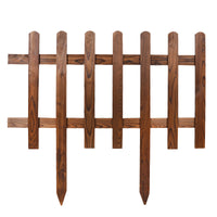 Outdoor Anti-Corrosion Wood Fence Garden Villa Wooden Guardrail Flower Bed Vegetable Garden Decorative Carbonized Wood Fence