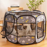Pet Birthing Tent Enclosed Cat Dog Whelping Box with Mat for Pregnancy and Nursing