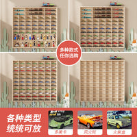 1:64 Scale Diecast Car Display Case Wooden Storage Cabinet for Collectibles and Toy Cars