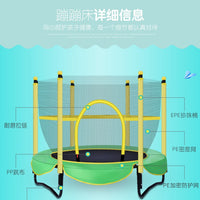 Kids Indoor Mini Trampoline with Safety Net for Home Use, Children's Bouncing Bed