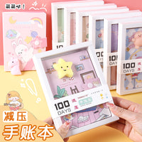 Cute Decompression Notebook for Kids, Girls' Diary with Creative Stationery