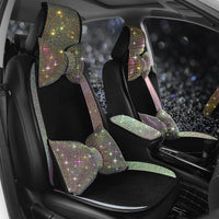 Rhinestone Car Seat Cushion Set - Universal Fit, Non-Slip, Breathable, Bling Decor for Auto Interior