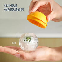 Japanese Whiskey Large Sphere Ice Mold with Storage Box, Bubble-Free Round Ice Ball Maker