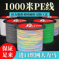 Braided PE Fishing Line 1000m for Sea Rod Lure Fishing Anchor Netting