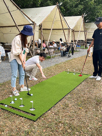 Indoor Golf Putting Green Practice Mat Set for Home and Office - Portable Golf Training Aid