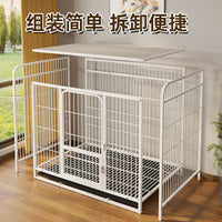 Heavy-Duty Square Tube Pet Dog Crate with Storage Top for Small to Large Dogs