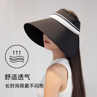 N&F Summer Wide-Brim Empty Top Sun Hat UV Protection UPF50+ for Outdoor Hiking