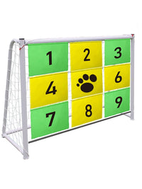 Soccer Goal with Target Sheet for Penalty Kick Training - Portable 2-in-1 Football Goal