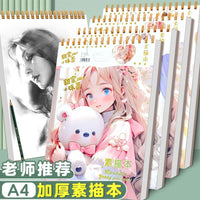 A4 Sketchbook for Students, Thickened Drawing Pad for Art Practice and Quick Sketches