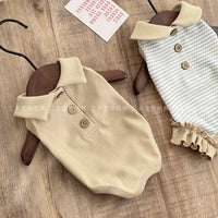 Pet Dog Cat Polo Shirt Jumpsuit Pattern Template Sleeveless Four-Legged Belly Cover