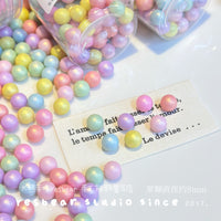 Yesbear Handmade Pearlescent Macaron Ball Beads for DIY Crafts