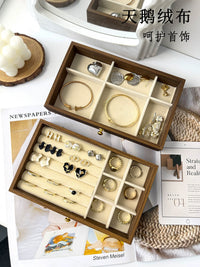 Acrylic Jewelry Organizer with Necklace Display Stand and Drawers