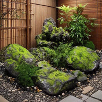 Natural Space PU Cement Rockery Ornament for Outdoor Garden and Courtyard Landscaping
