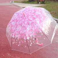Cherry Blossom Clear Dome Umbrella for Wedding & Rain Protection