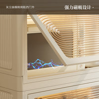 Foldable Storage Cabinet with Wheels, Multi-layer Organizer for Toys, Clothes, Snacks, No Assembly Required
