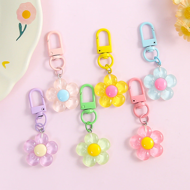Translucent Floral Keychain for Bags and Dolls
