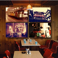 Vintage Shanghai Landscape Wall Art for Home and Commercial Decor