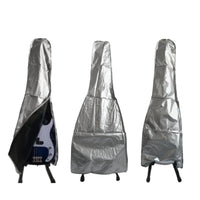 Guitar Dust Cover for Acoustic, Electric Guitars & Basses - Transparent Frosted/Silver-Coated Instrument Protector