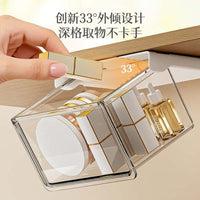 Under-Cabinet Pull-Out Storage Box for Bathroom Cosmetics, Cotton Pads, Lipsticks, and Cotton Swabs - Transparent Organizer