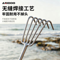 Portable Stainless Steel Clam Rake for Beachcombing and Seafood Catching