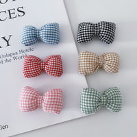 Children's DIY Hair Accessories Fabric Plaid Bowknot Material for Clothing Shoes Socks Embellishments