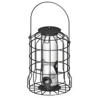 Outdoor Hanging Bird Feeder Squirrel-Proof Iron Art Design for Garden Patio