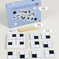 Black and White Battle Card Logic Puzzle Game for Kids