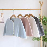 Cotton Air-Layer Maternity Nursing Shawl Poncho for Postpartum Women