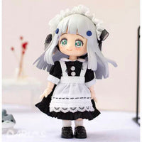 Maid Outfit for OB11 BJD Dolls - 1/12 Scale Uniform Dress Set