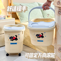 Portable Thickened Foot Spa Tub with Rollers and Massage Function for Home Use