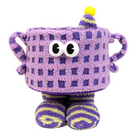 Large Footprint Storage Basket with Lid - Dopamine Hug Bucket Woven Organizer for Snacks and Toys