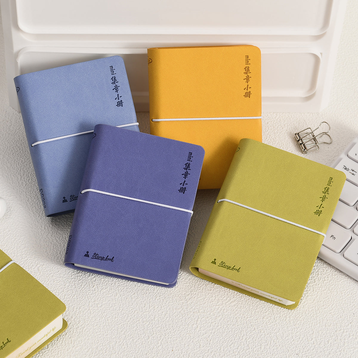M5 Mini Travel Journal with Strap, 152-Page Thick Notebook for Stamp Collecting and Memories