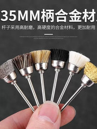 Rotary Tool Wire Brush Set for Polishing, Rust Removal, and Cleaning Wood, Metal, and Carvings