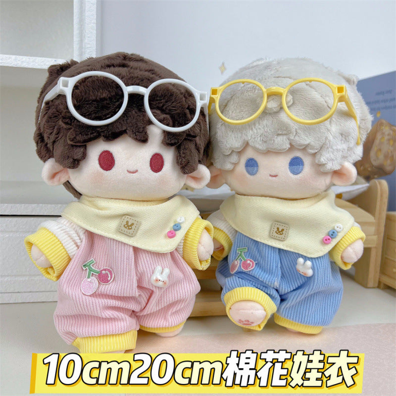 Cotton Doll Jumpsuit Outfit for 10cm/20cm Plush Dolls